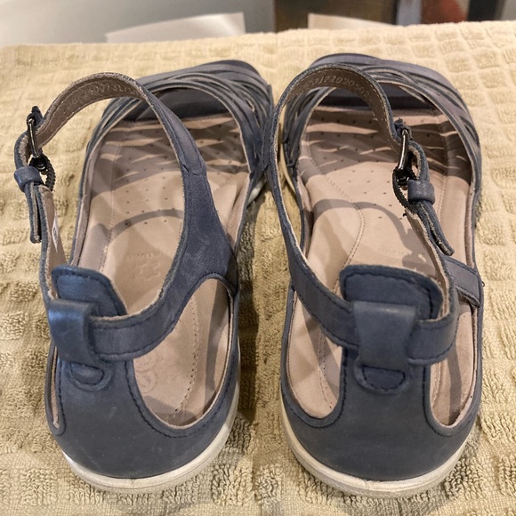 ECCO blue leather sandals, European size 38 - Picture 2 of 5